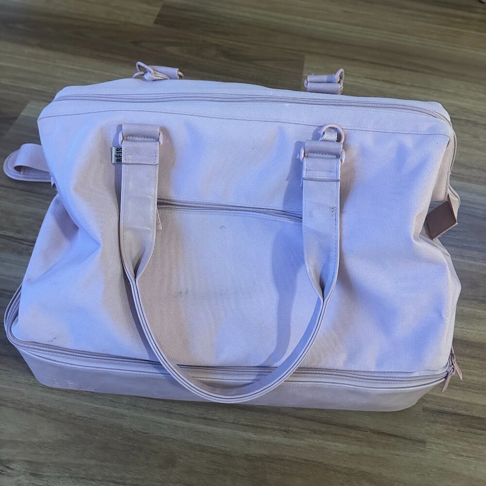 Beis pink weekender bag used